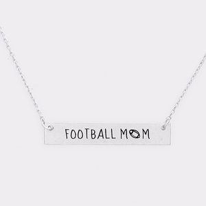 Football mom dainty pendant necklace jewelry